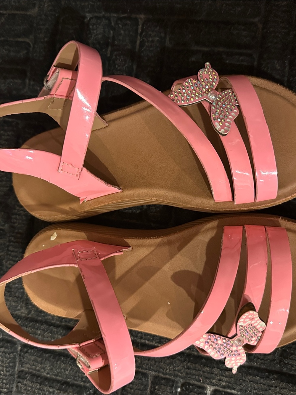 Pink Butterfly Strappy Women's Sandals